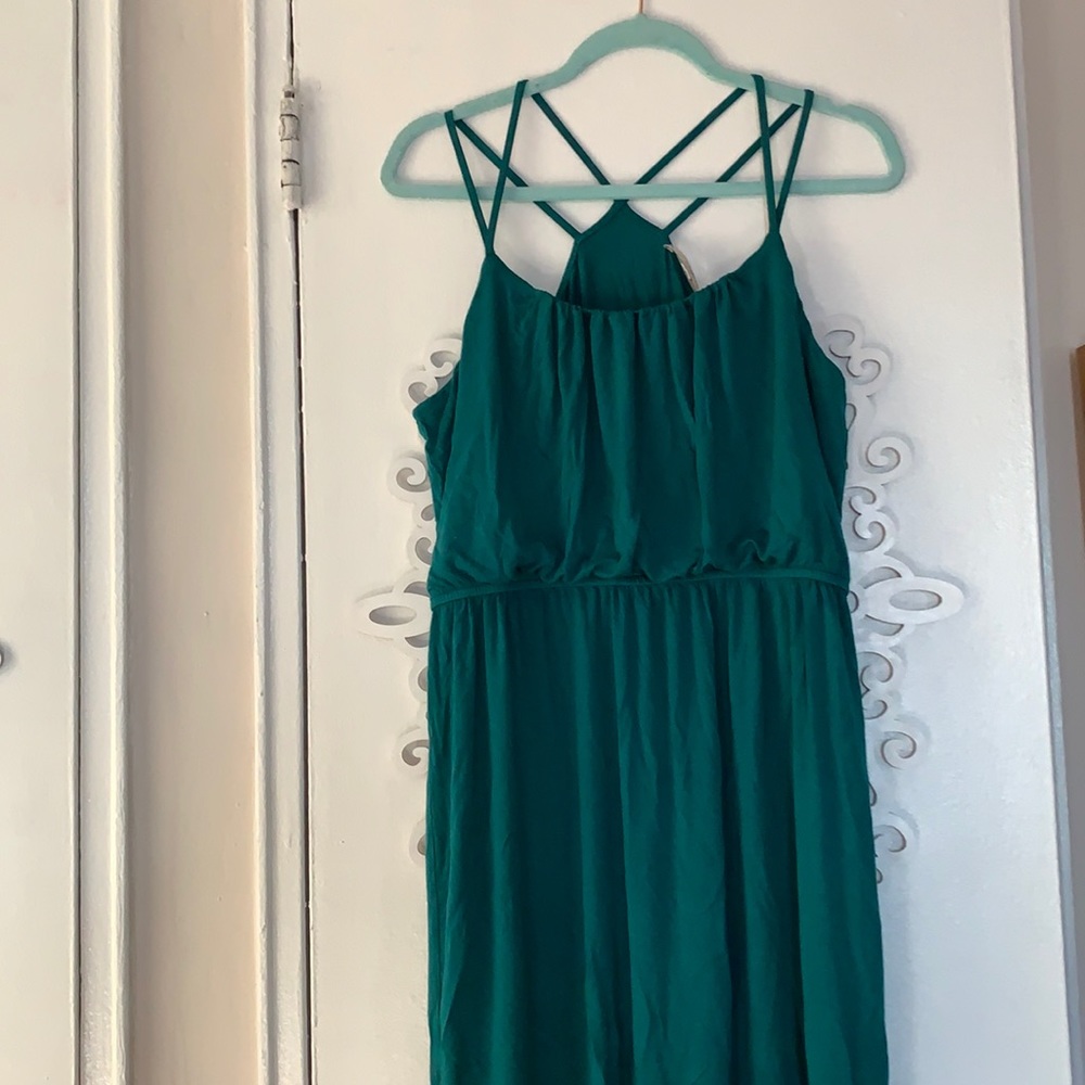 Strappy teal dress